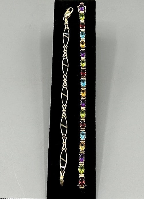 2 14K Yellow Gold Bracelets-Gemstones and More (1 of 15)