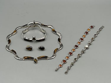 Group of Sterling and Gemstone Jewelry