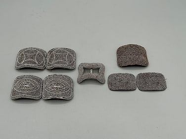 Group of Antique Edwardian Cut Steel Shoe Buckles