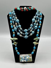 3 Necklaces-Stone, Vintage, and More