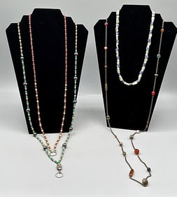 4 Necklaces-Pearls and More