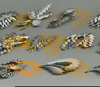 8 Brooches-Vintage and More