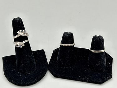 3 Vintage Wedding Rings- 18K and More