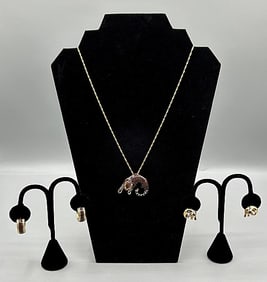 Group of 14k Leopard Themed Jewelry