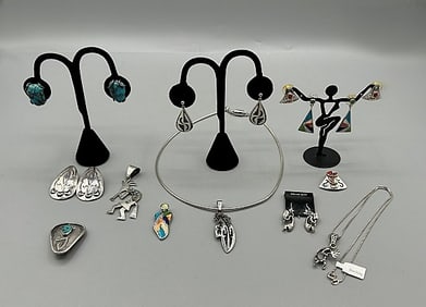 Large Group of Native American Jewelry- Etta Peters and More
