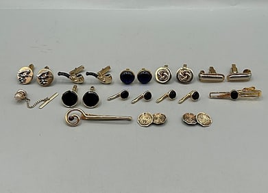 Group of Vintage c1960 Cufflinks- 14K and More
