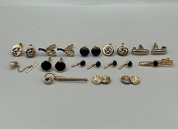 Group of Vintage c1960 Cufflinks- 14K and More (1 of 14)