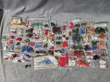 470 Vintage and Antique Colored Glass Buttons