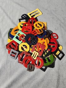 67 Vintage Bakelite Belt Buckles