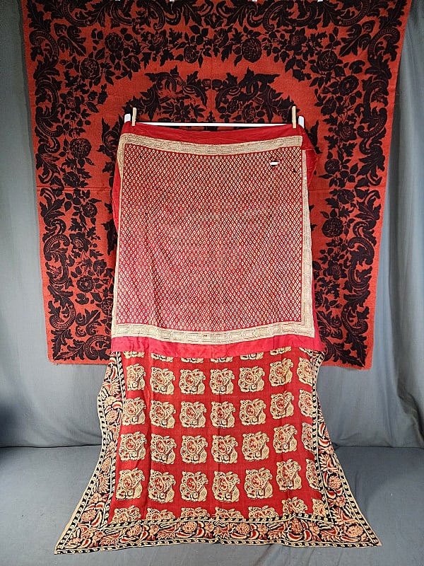 3 Vintage Floral Scarves-Wool and Silk (1 of 17)