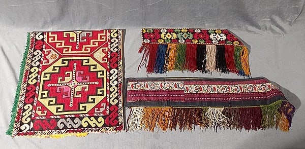 3 Antique c1920 Uzbek/Afghan Tribal Wall Hangings (1 of 8)