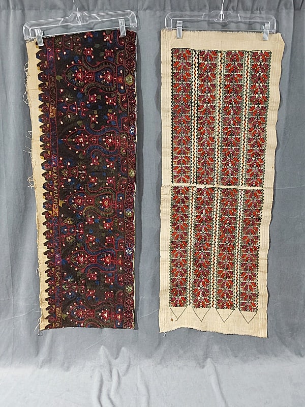 2 Antique Ethnic Embroidery Fragments (1 of 9)