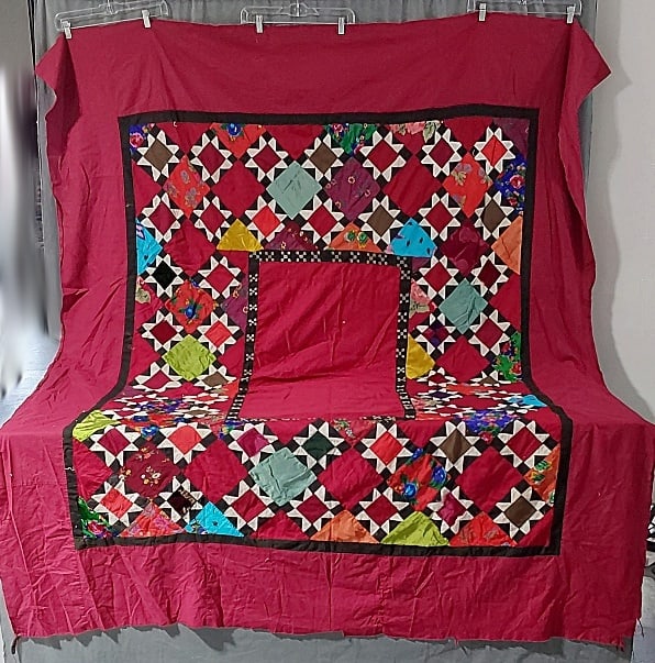 Vintage c1940 Large Uzbek/Afghani Tribal Quilt Top (1 of 5)