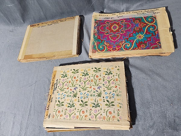 3 Antique Textile Swatch Books - French Silks (1 of 20)