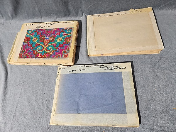 3 Antique Textile Swatch Books - French Silks (1 of 17)