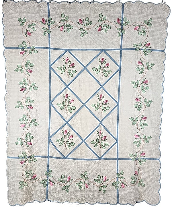 Vintage 1930s Briar Rose Kit Quilt (1 of 11)