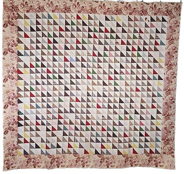 Antique c1880 Broken Dishes Quilt (1 of 11)
