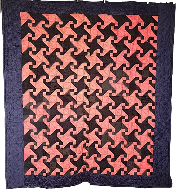 Vintage Snails Trail Quilt - Mennonite (1 of 10)