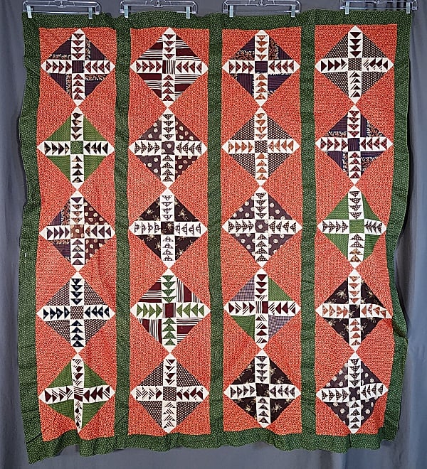 Antique c1880 Wild Goose Chase Quilt Top (1 of 7)