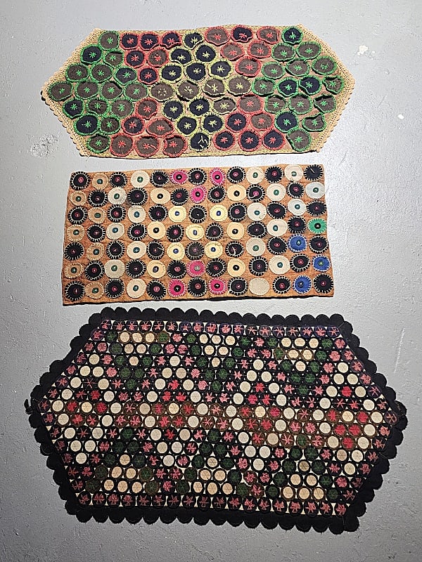 3 Antique Wool Penny Rugs (1 of 19)