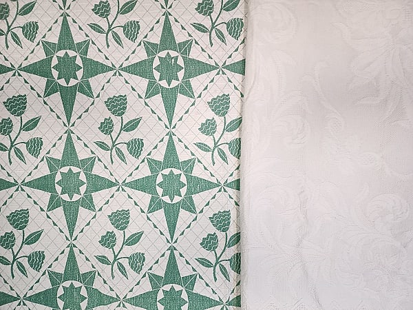 2 Vintage c1950 Cotton Woven Blankets (1 of 15)