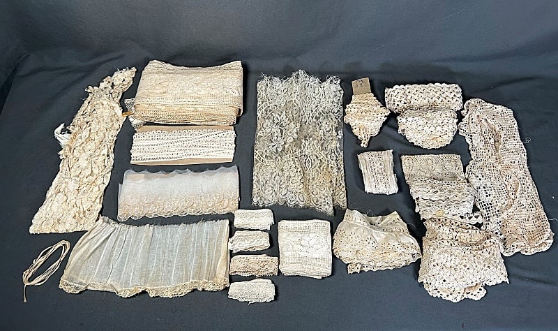 Group of 19th Century Lace Trims and Salvage (1 of 13)