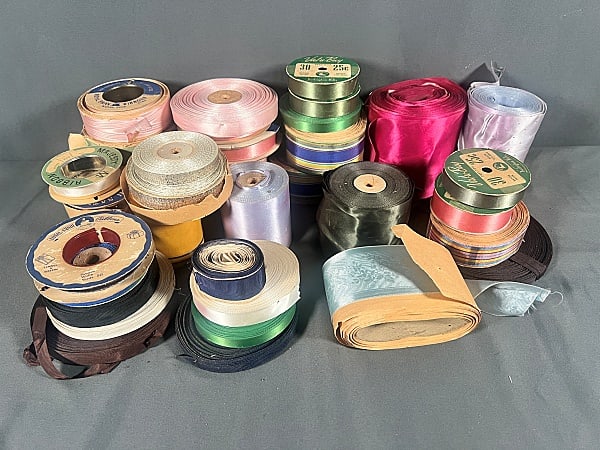 Large Group of Vintage Rayon Ribbon (1 of 9)