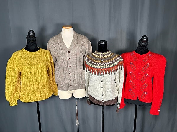 Group of 4 Vintage Hand Knit Sweaters (1 of 16)
