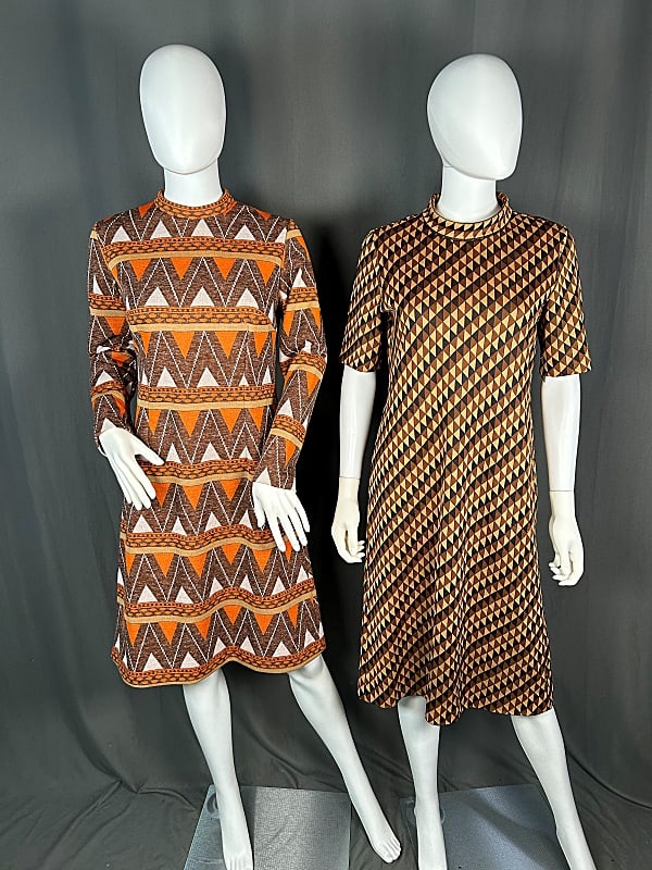 Vintage c1970 Ladies Polyester Knit Dresses (1 of 14)