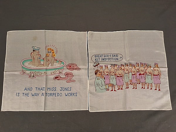 2 c1940 Naughty Novelty Hankies (1 of 11)