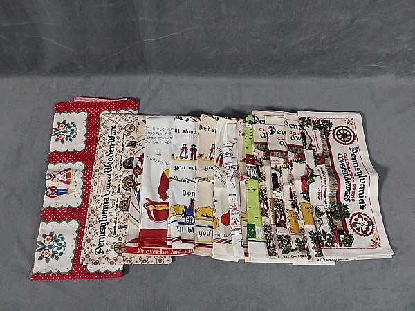 14 Vintage Printed Dish Towels - PA Dutch Group B (1 of 18)