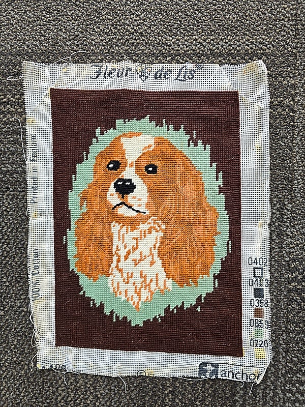 English Needlepoint Panel - Cocker Spaniel (1 of 6)