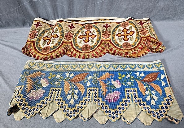 2 Vintage Ecclesiastical Needlepoint Long Border Panels (1 of 13)