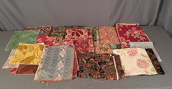 Large Group of Vintage Commercial Fabric Samples (1 of 14)