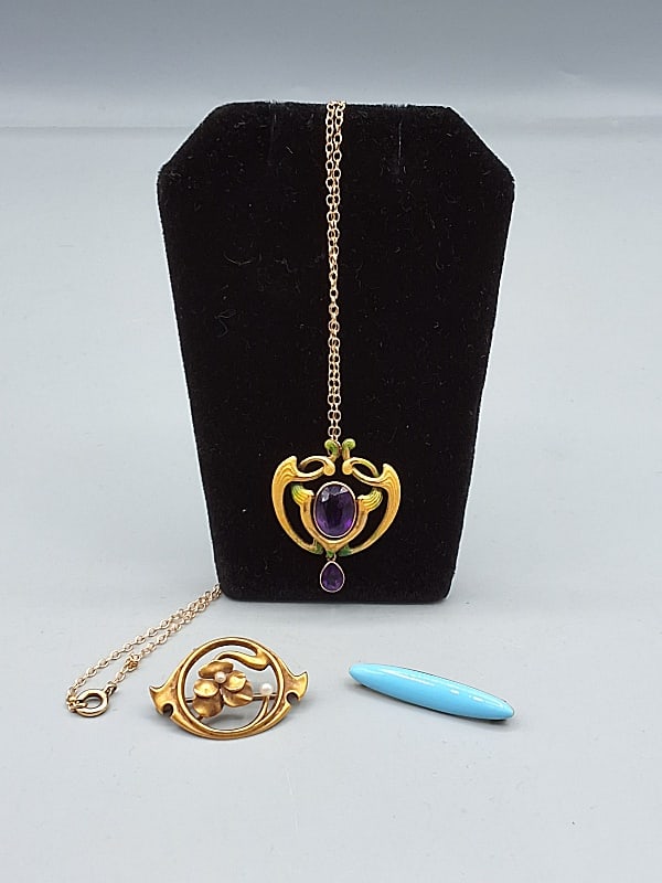 Group of 14K Art Nouveau Jewelry (1 of 12)