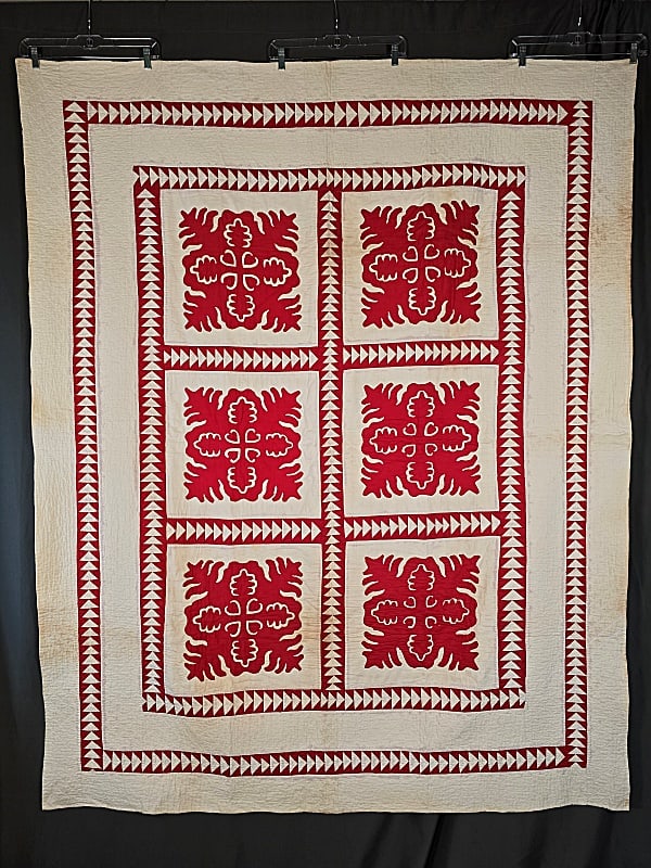 Antique c1900 Scherenschnitte Quilt (1 of 11)