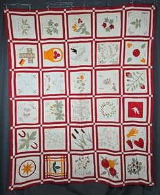 Antique 1886 Album Quilt - Bradford County, PA