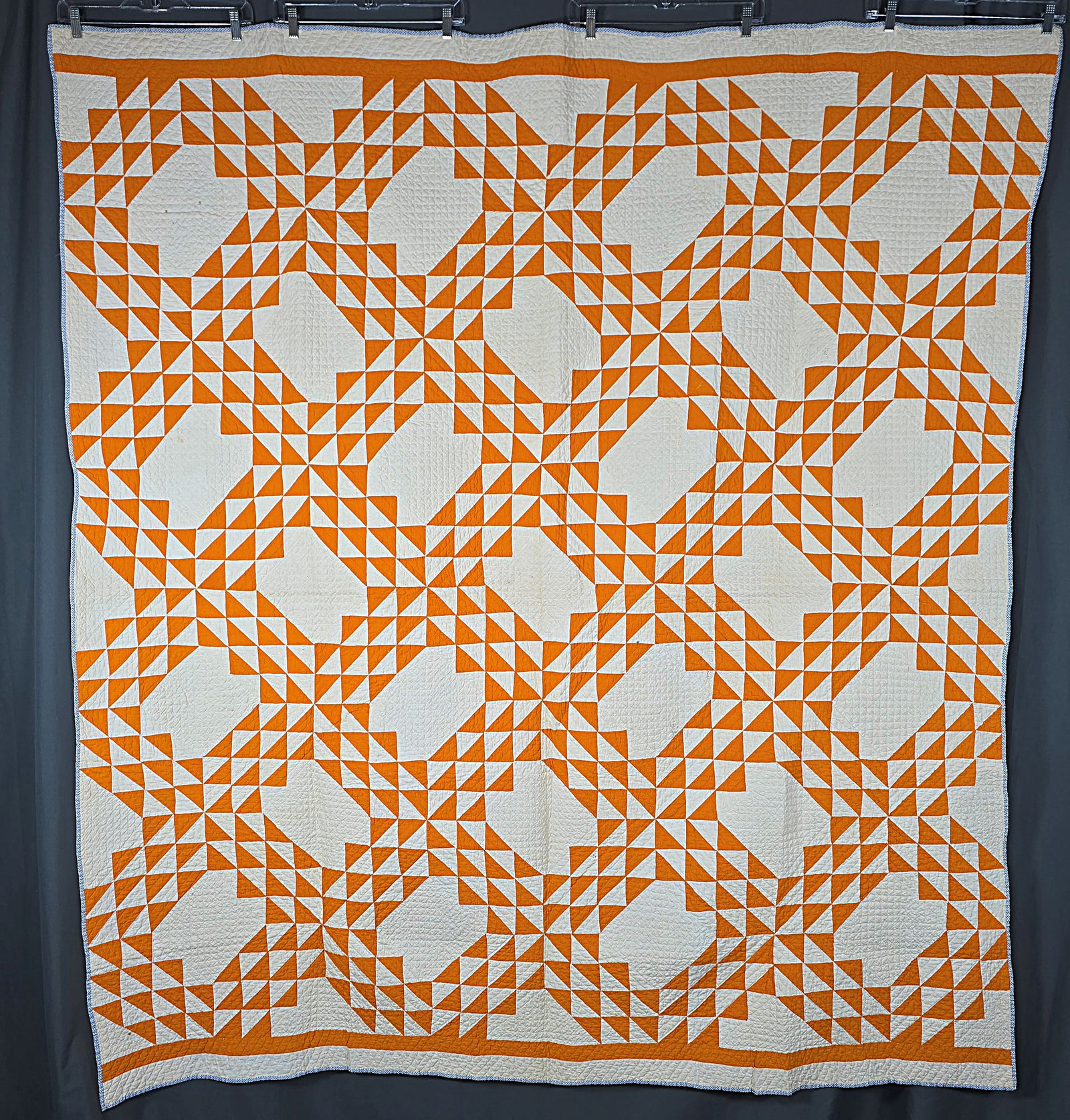 Antique c1900 Ocean Waves Quilt (1 of 12)