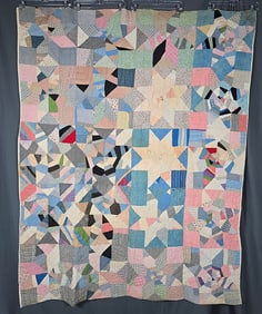 Vintage c1940 String Star Quilt