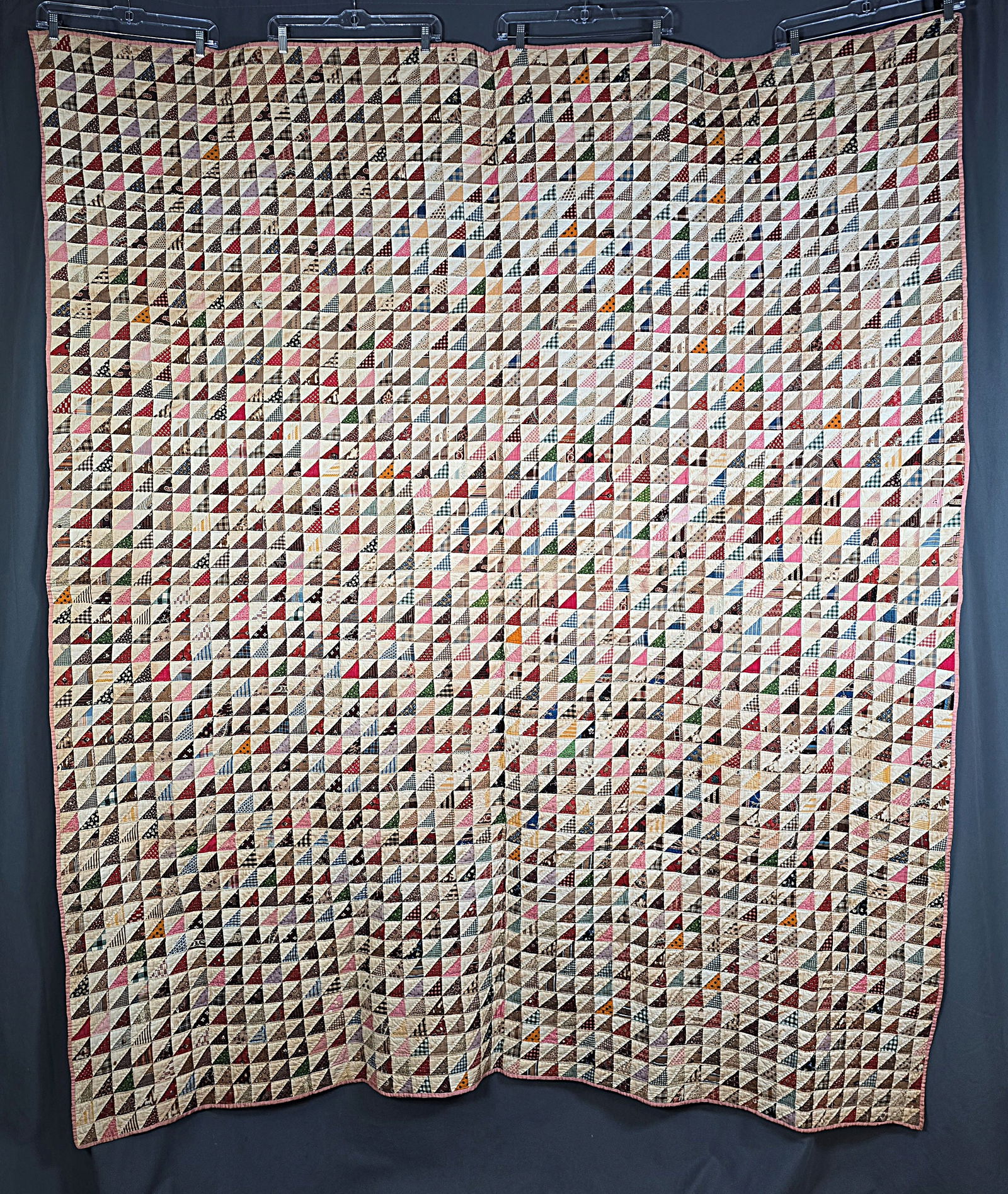 Antique c1860 Broken Dishes Quilt (1 of 9)