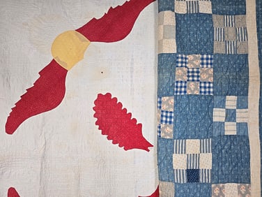 2 Early 20th Century Quilts - Eagles and 9 Patch
