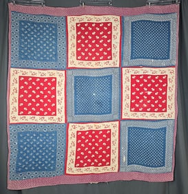 Antique c1890 Kerchief Quilt