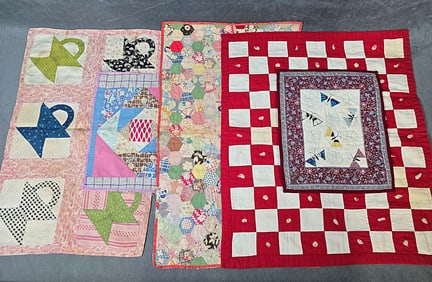 5 Antique and Vintage Doll Quilts - Group B
