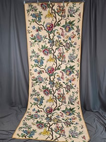 Vintage Crewel Embroidered Rug/Wallhanging