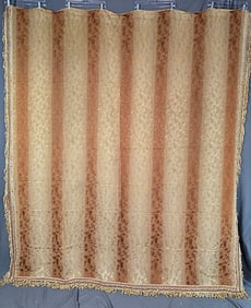 Vintage Bedspread with Chenille Fringe