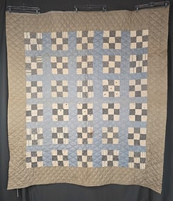 Antique 1915 9 Patch Quilt