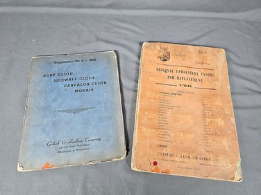 Vintage Auto Upholstery Swatch Fabric Booklets