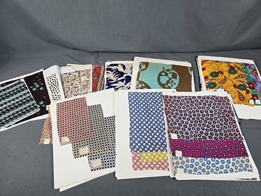 Over 80 Vintage Large Fabric Swatch Cards - A