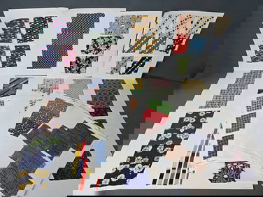 90 Vintage  Large Swatch Cards