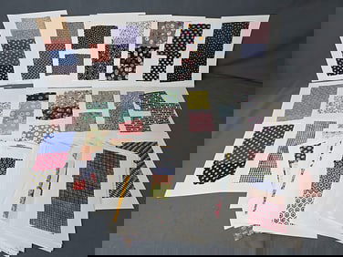 Over 100 Vintage  Medium Swatch Cards - A